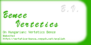 bence vertetics business card